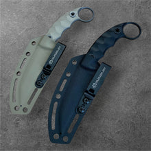 Load image into Gallery viewer, MOSSAD Ringed Seax Fixed Blade CPMD2 Blade Steel w/ 1.75” DCC Clip &amp; Kydex Sheath