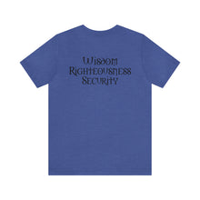 Load image into Gallery viewer, M3 / Wisdom Righteousness Security / Unisex Jersey Short Sleeve Tee
