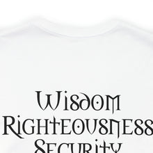 Load image into Gallery viewer, M3 / Wisdom Righteousness Security / Unisex Jersey Short Sleeve Tee