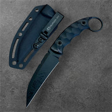 Load image into Gallery viewer, MOSSAD Ringed Seax Fixed Blade CPMD2 Blade Steel w/ 1.75” DCC Clip &amp; Kydex Sheath