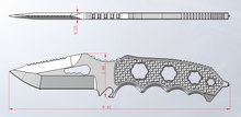 Load image into Gallery viewer, SAWMAN Tactical Applications Blade CPMD2 Super Carbon Tool Steel