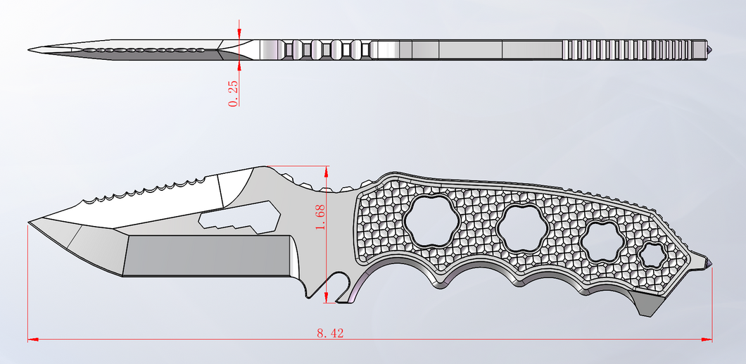 SAWMAN Tactical Applications Blade CPMD2 Super Carbon Tool Steel