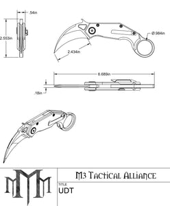 UDT Folding Karambit / M390 or CPMD2 Blade Steel