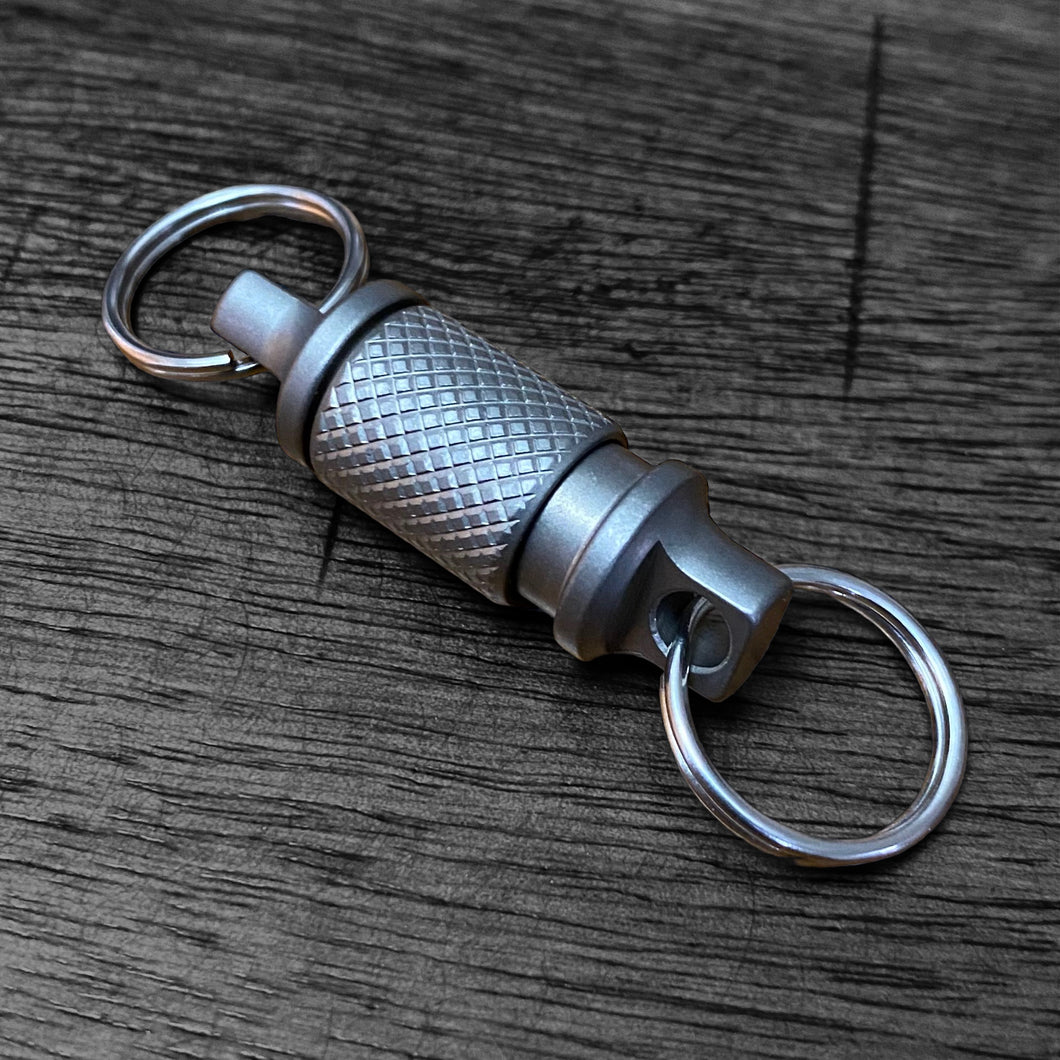 Titanium Diamond Grip Quick Disconnect Keychain