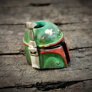 Boba Fett Steel Hand Carved / Cerakote Bead